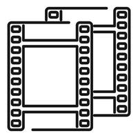 vector de contorno de icono de película de película. camara de video