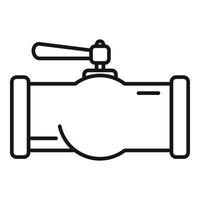 Industrial pipe tap icon outline vector. Drain system vector