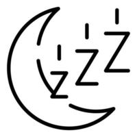 Rest sleeping icon outline vector. Fitness gym vector
