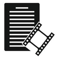 Film scenario icon simple vector. Time routine vector