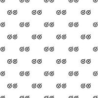 Circle symbols yes and no buttons pattern vector