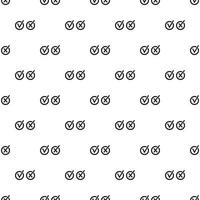 Circle symbols yes and no buttons pattern vector