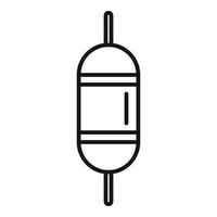 Board resistor icon outline vector. Electric circuit vector