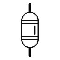 Board resistor icon outline vector. Electric circuit vector