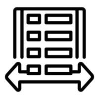 Job report icon outline vector. Document form vector