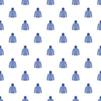 Jacket with hood pattern, cartoon style vector