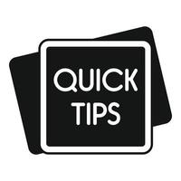 Idea tips icon simple vector. Quick tip vector