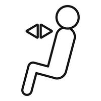 Car seat move icon outline vector. Auto spare vector
