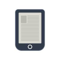 icono de ebook digital vector aislado plano