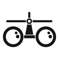 Visual exam icon simple vector. Glasses vision vector