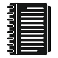 Notebook routine scenario icon simple vector. Activity film vector