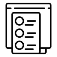 Web online exam icon outline vector. Test computer vector