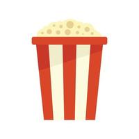 Popcorn pack icon flat isolated vector