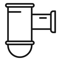vector de contorno de icono de tubo de desagüe de cocina. servicio de alcantarillado