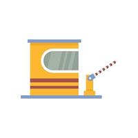 Toll road barrier icon flat isolated vector