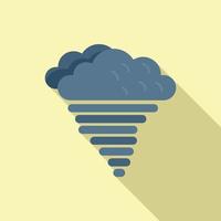 Cloudy wind icon flat vector. Overcast day vector