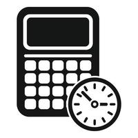 Calculator time icon simple vector. Clock project vector