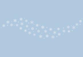 feliz navidad y próspero año nuevo fondo con árbol de navidad hecho de copos de nieve. ilustración vectorial