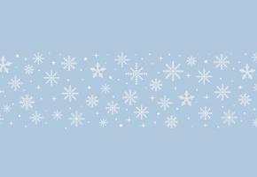 Christmas background. Decorative winter background with snowflakes, snow, stars design elements. Vector illustration