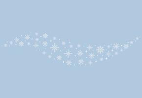 Merry Christmas and Happy New Year background with Christmas tree made of snowflakes. Vector illustration