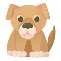 icono de perro, estilo de dibujos animados vector