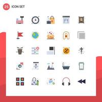 Universal Icon Symbols Group of 25 Modern Flat Colors of web lab timer flask clothing Editable Vector Design Elements