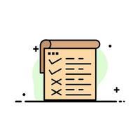 Checklist Testing Report Qa  Business Flat Line Filled Icon Vector Banner Template