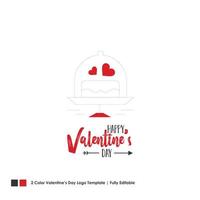 Happy Valentines Day Card Vector Lettering Background