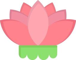 flor china chino color plano icono vector icono banner plantilla