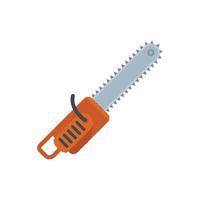 Carpentry chainsaw icon flat isolated vector