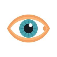 Healthy human eye icon flat isolated vector