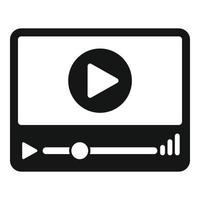 Modern playlist icon simple vector. Radio play vector