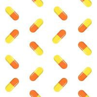 seamless pattern with pills and capsules vector