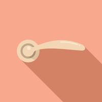 Gate door handle icon flat vector. Knob lock vector