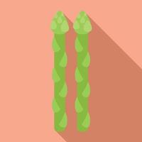 Agriculture asparagus icon flat vector. Plant food vector