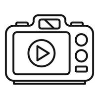 Photo camera icon outline vector. Digital picture vector