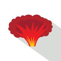 Atomical explosion icon, flat style vector