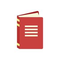 Library old book icon flat isolated vector