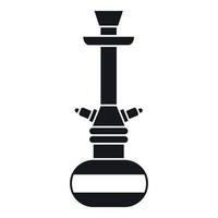 Arabic hookah icon, simple style vector