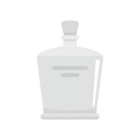 Tequila bottle icon flat isolated vector