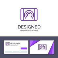 Creative Business Card and Logo template Interaction User Touch Interface Vector Illustration