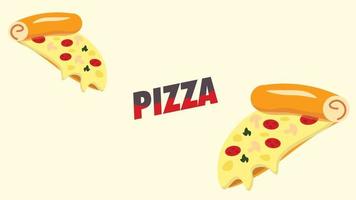 Pizza Time Design Banner element template background pattern