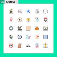25 Flat Color concept for Websites Mobile and Apps map rotate save water clockwise wheat straw Editable Vector Design Elements