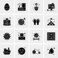 16 iconos universales de negocios vector ilustración de icono creativo para usar en proyectos relacionados con la web y dispositivos móviles