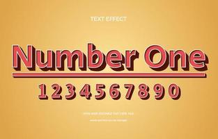 Number Text Effect Graphic Style Panel vector
