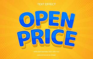 Open Text Effect Graphic Style Panel vector