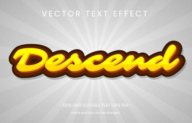 Descend Text Effect Graphic Style Panel
