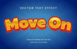 Move On Text Effect Graphic Style Panel vector