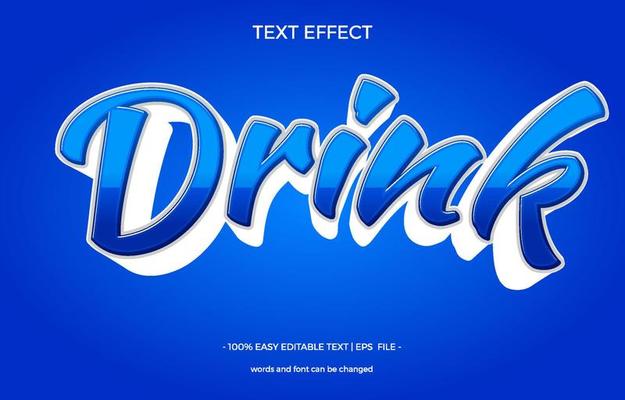 Drink Text Effect Graphic Style Panel