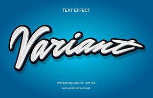 Variant Text Effect Graphic Style Panel vector